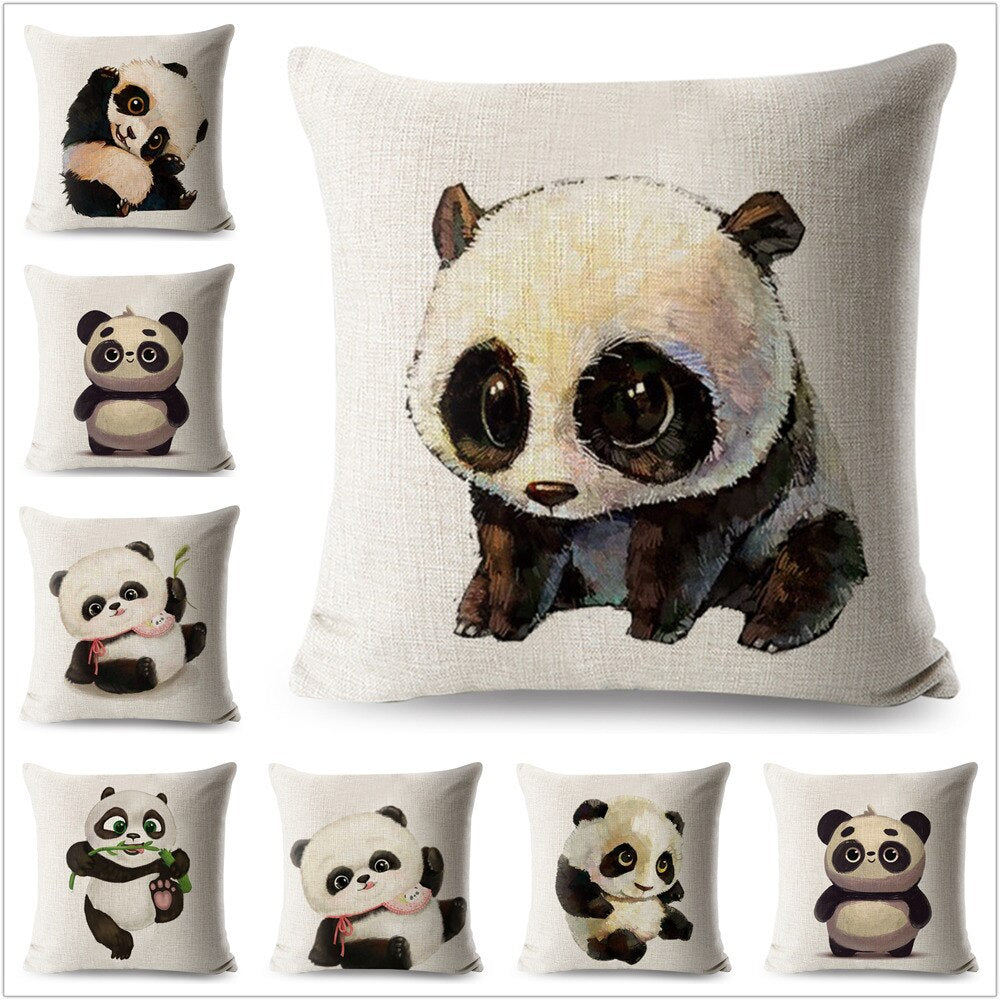 panda pillow bamboo