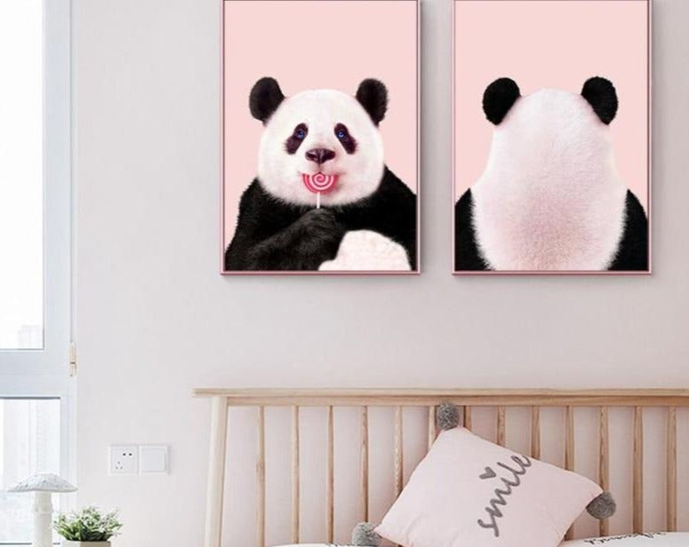 Panda Painting  On Canvas<br>Panda Decoration