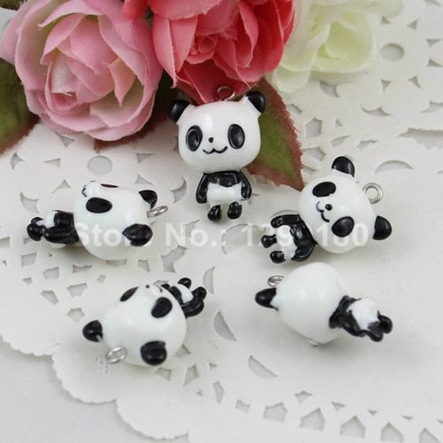 Panda Earings Resin<br>Panda Earings