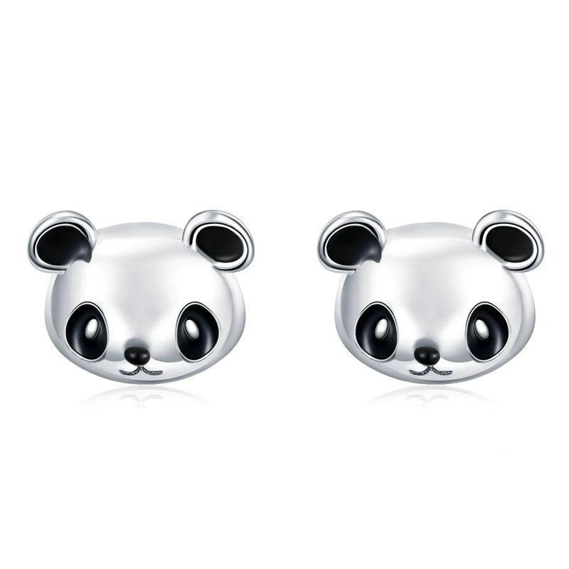Panda Earrings Silver