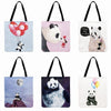 Linen Panda Handbag