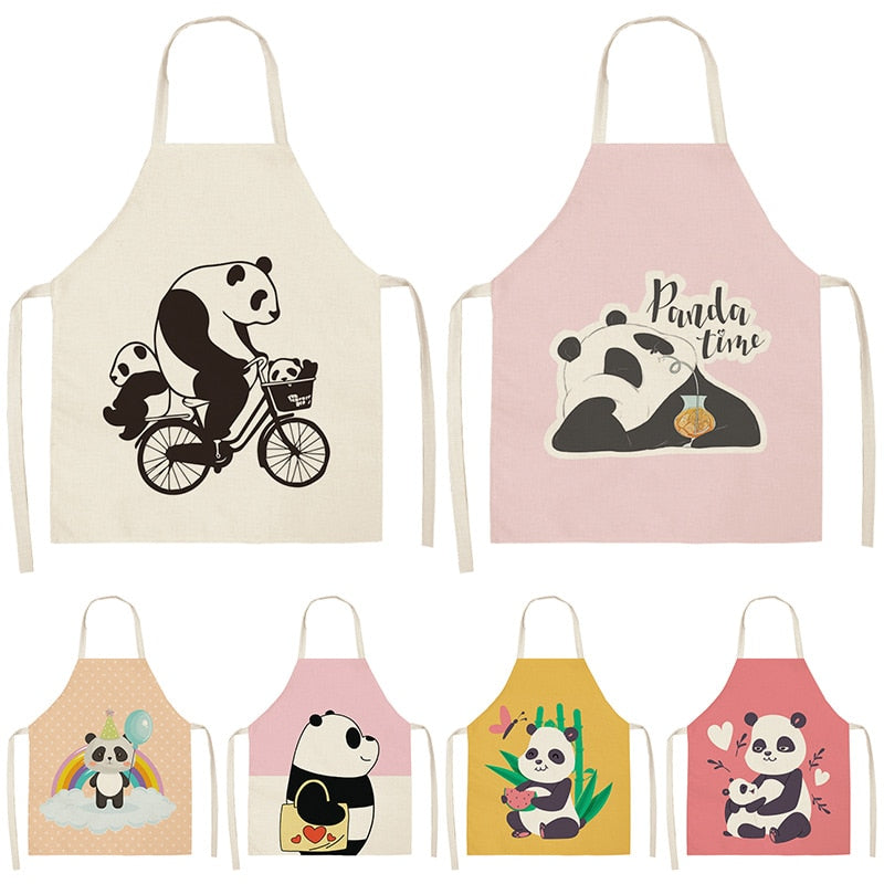 Cute Panda kitchen apron For Women