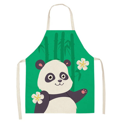 Cute Panda kitchen apron For Women