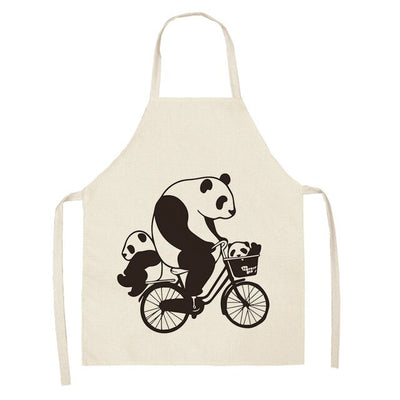 Cute Panda kitchen apron For Women