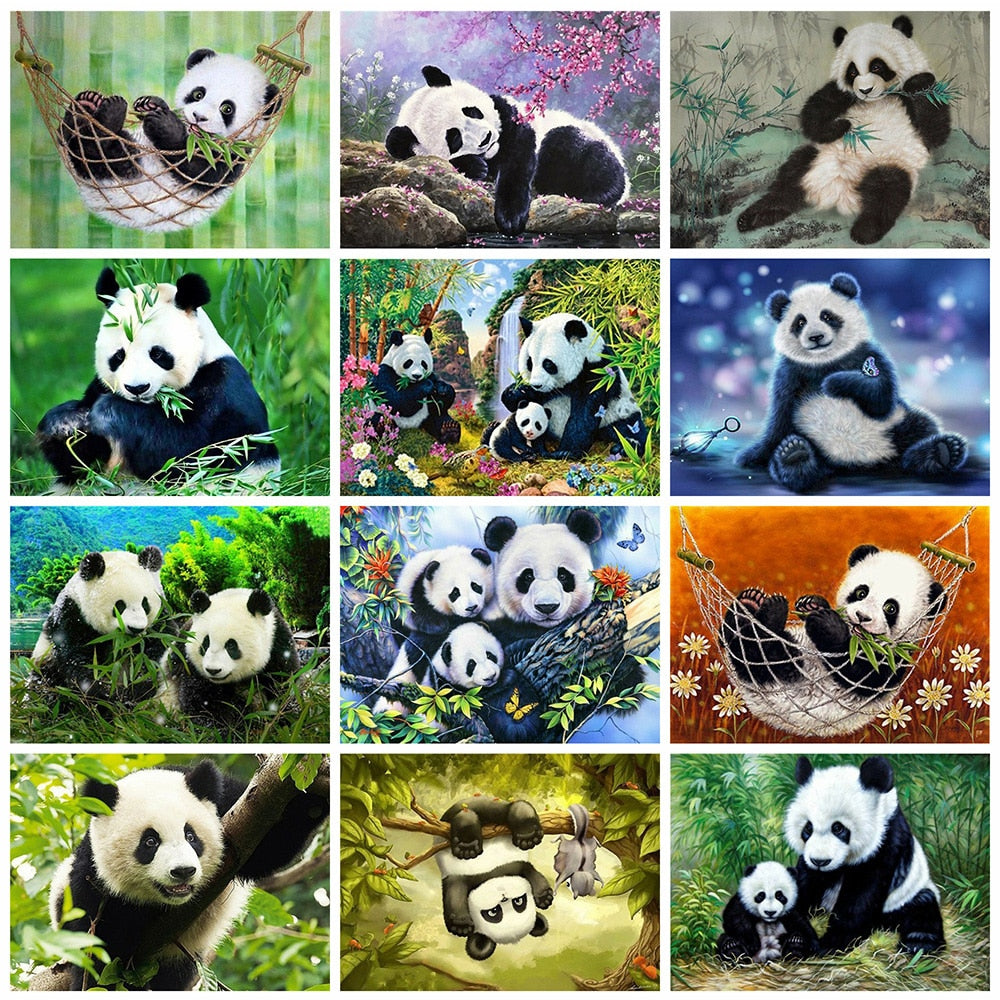 panda diamond painting kit<br>Panda Painting