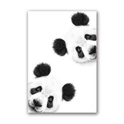panda oil painting canvas<br>Panda Decoration