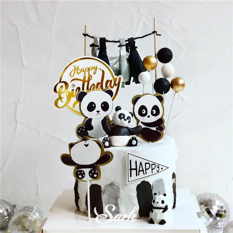 Happy Birthday Panda Decoration