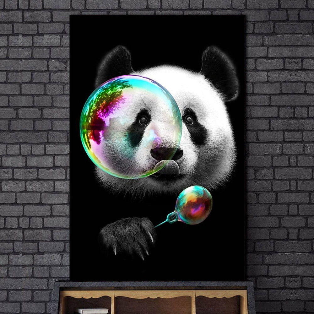 Lovely Panda Canvas Art Posters  On the Wall