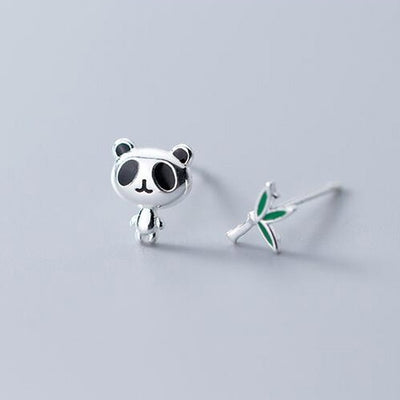 Panda Earrings Bamboo