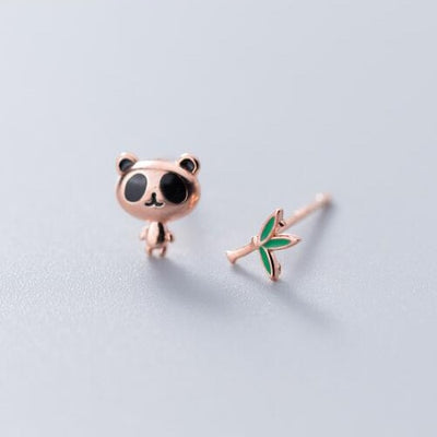 Panda Earrings Bamboo