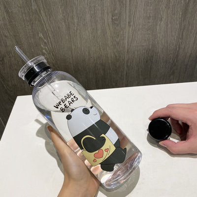 Plastic Bottle Panda Cartoon