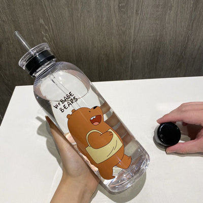Plastic Bottle Panda Cartoon