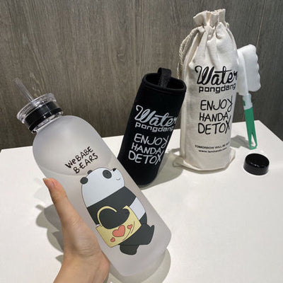 Plastic Bottle Panda Cartoon