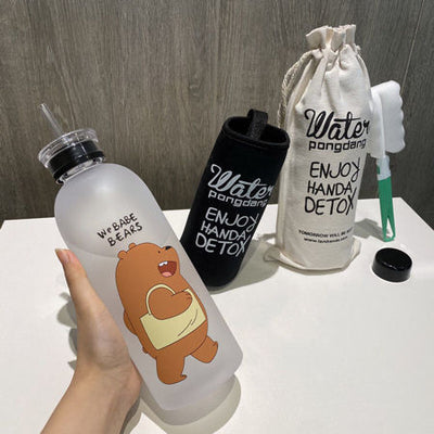 Plastic Bottle Panda Cartoon