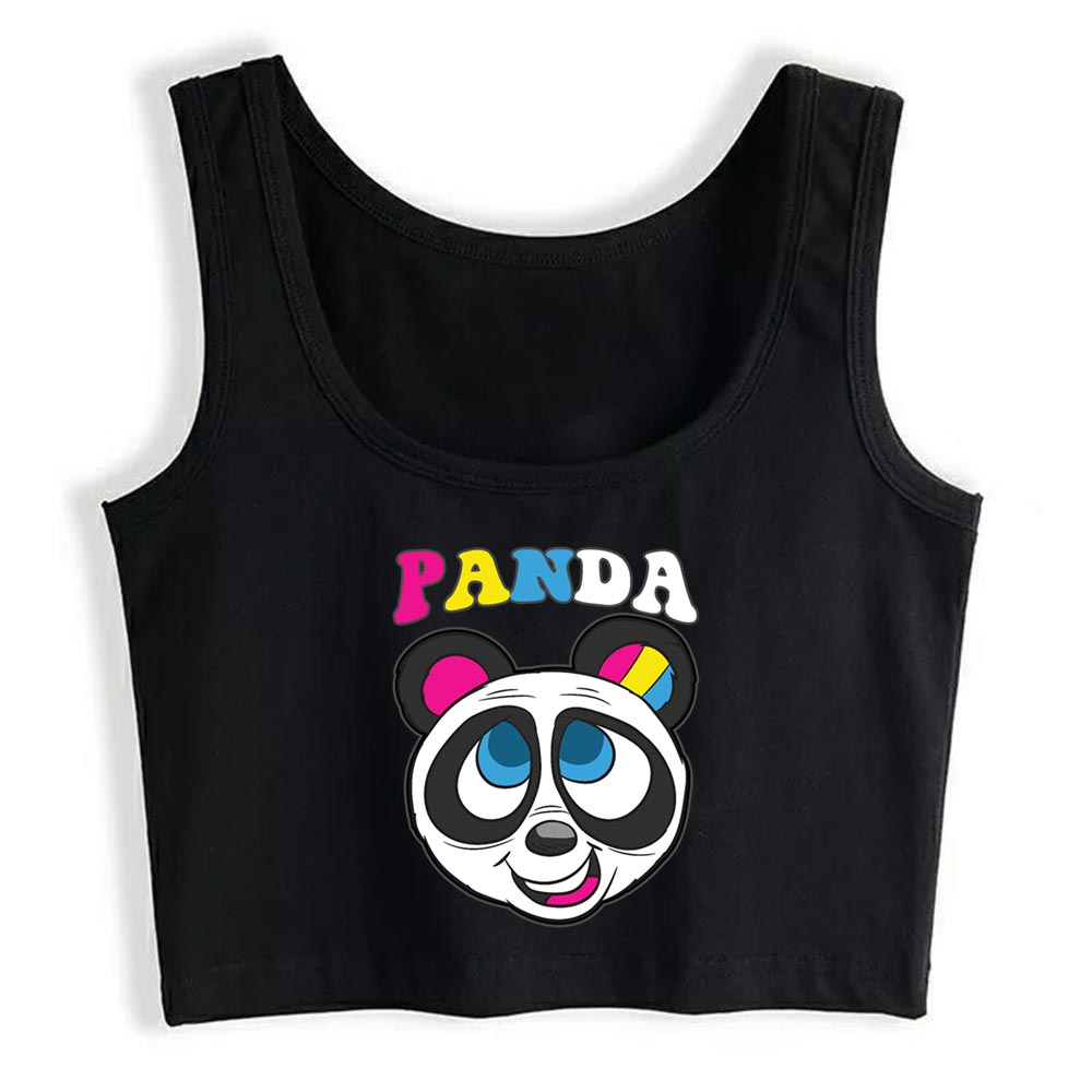 Humor Panda  Crop Top