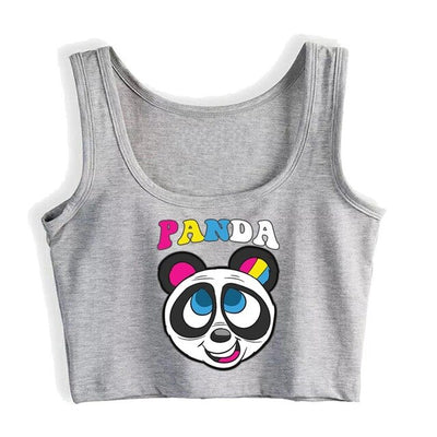 Humor Panda  Crop Top