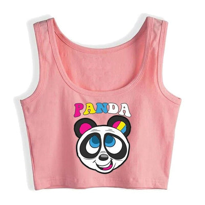 Humor Panda  Crop Top