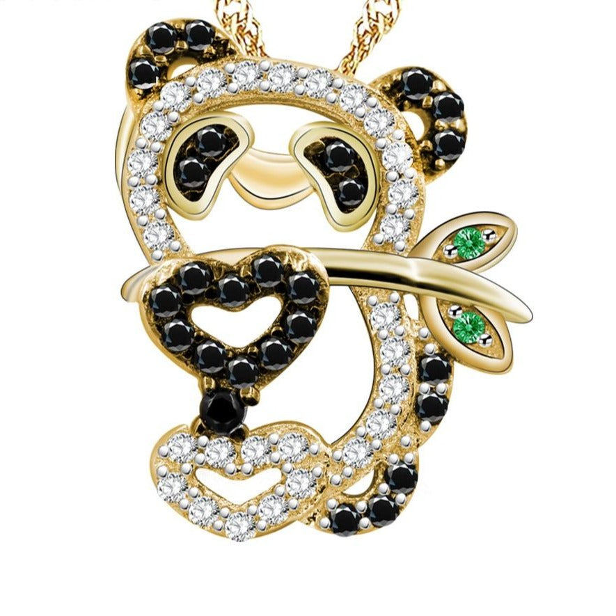 Small panda charm necklace