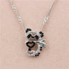 Panda Necklace Heart