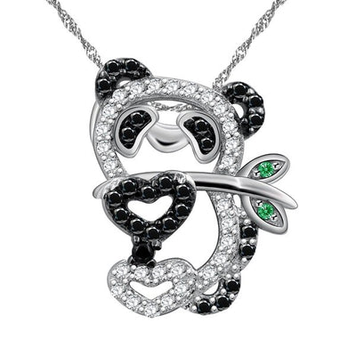 Small panda charm necklace
